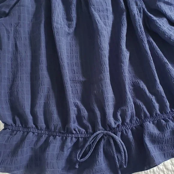 NWT: BCX Off the Shoulder Denim Blue Top - Picture 6 of 6